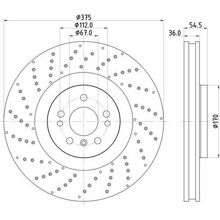 PAGID BRAKES Brake Disc, 355125041 355125041